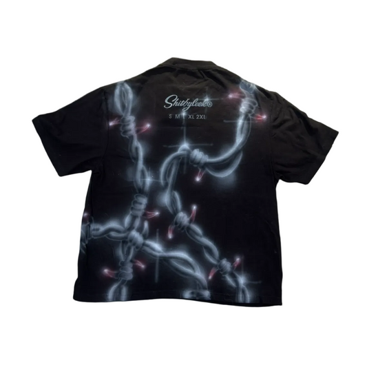 Black Barbed Wire Tee