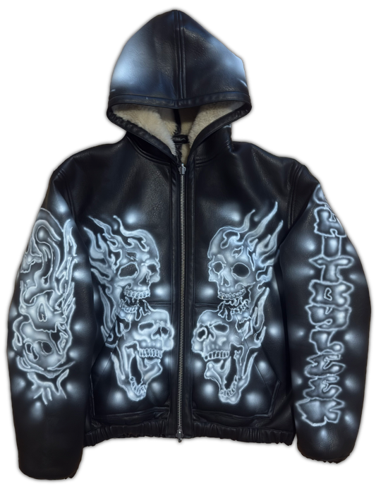 SBL#000 – “Broken Gospel” – Airbrushed Fur Lined Mens Hoodie
